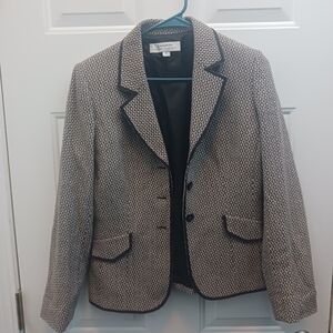 T Tahari Black and White Blazer